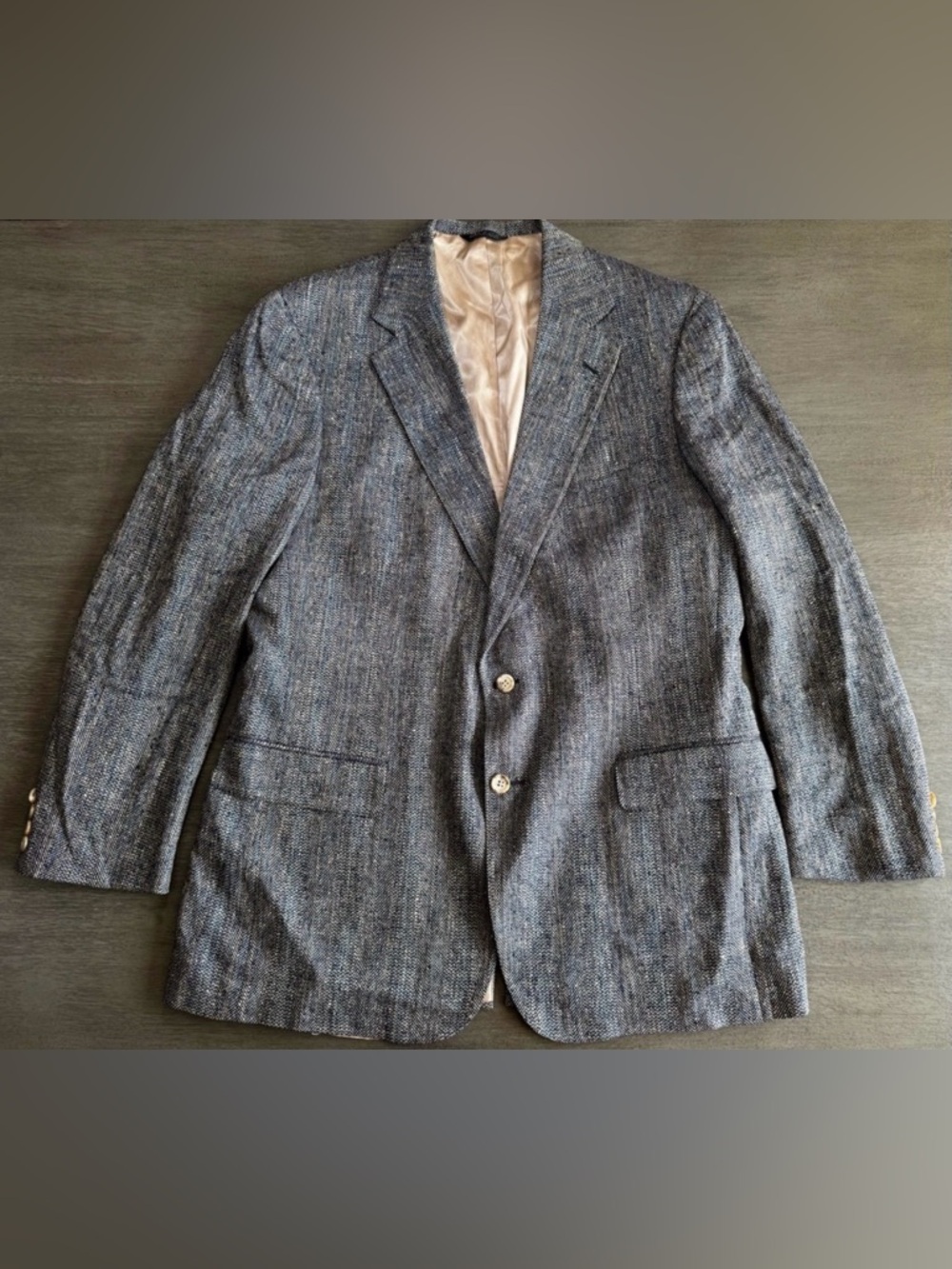 Ralph Lauren Tan Brown Woven Blazer Suit Jacket XL Polo University Club